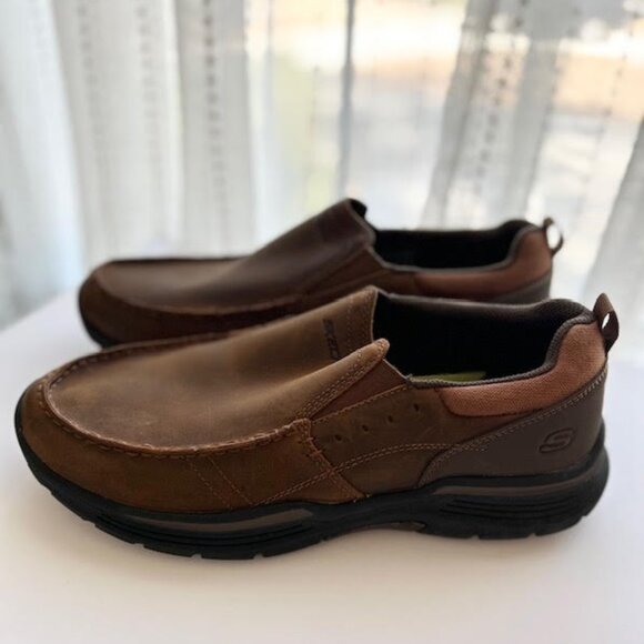 Skechers USA Expended Seveno Moc Toe Leather Slip Ons main image 8